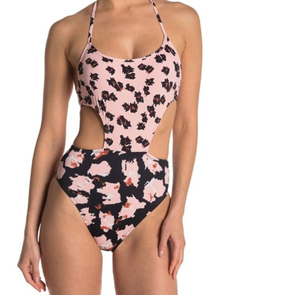 The Bikini Lab Feline Fine Cutout One-Piece Swimsuit